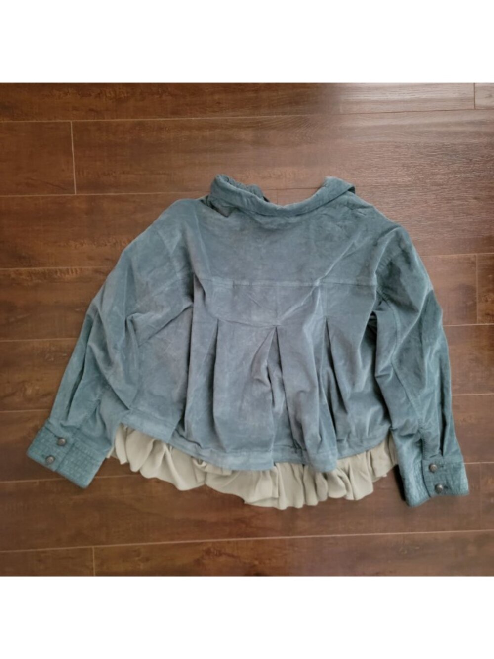 Free People Novina Velvet Jacket Boho Chic Ethereal Utility Vintage Womens S - Picture 4 of 9